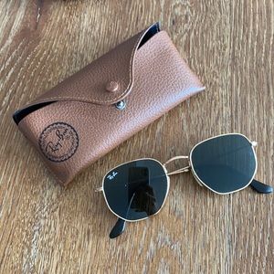 Gold Ray Bans with case